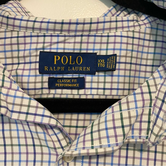 Ralph Lauren Men's Blue and White Checkered Shirt - Picture 2 of 2